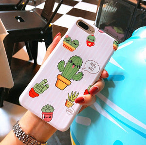 Unleash Your Style with the Green Cactus Cartoon Phone Case