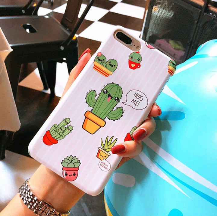 Unleash Your Style with the Green Cactus Cartoon Phone Case