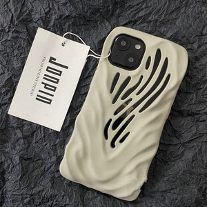 Protect Your iPhone in Style with the Titanium Gray Wind Hollowed Out Phone Case